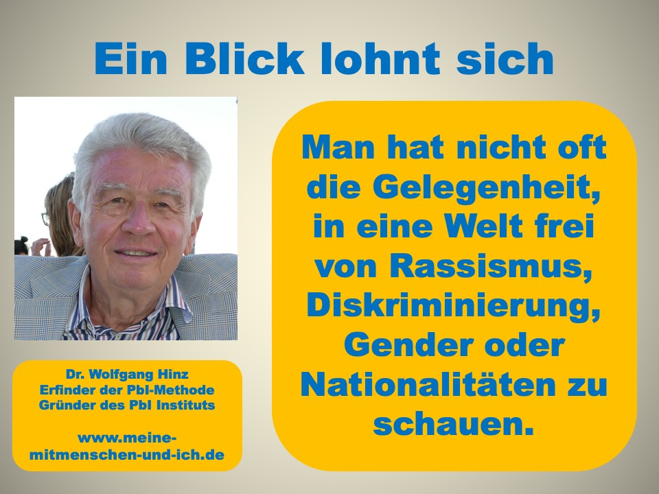 Man hat nicht oft die Gelegenheit, in eine Welt frei von Rassismus, Diskriminierung, Gender oder Nationalitäten zu schauen.