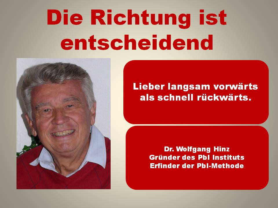 Die Richtung ist entscheidend.